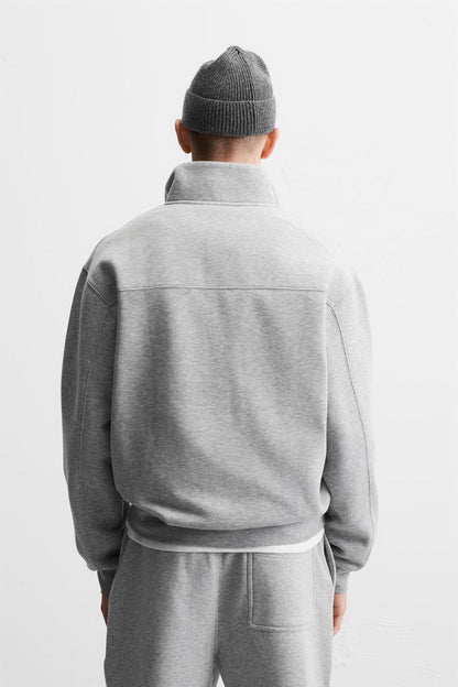 ZIP-COLLAR SWEATSHIRT