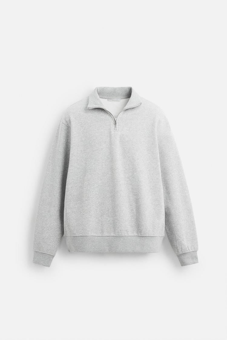 ZIP-COLLAR SWEATSHIRT