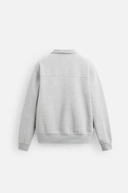 ZIP-COLLAR SWEATSHIRT