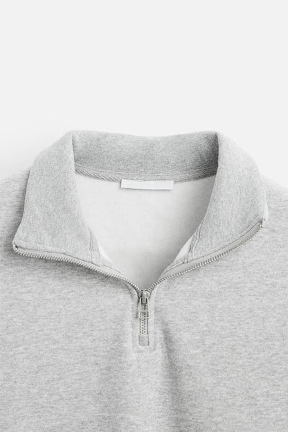 ZIP-COLLAR SWEATSHIRT