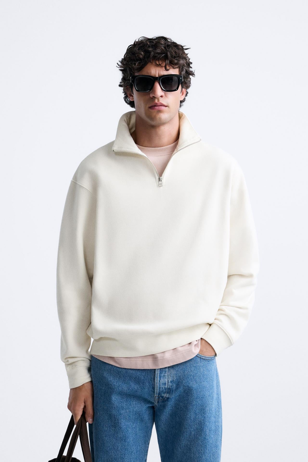 ZIP-COLLAR SWEATSHIRT