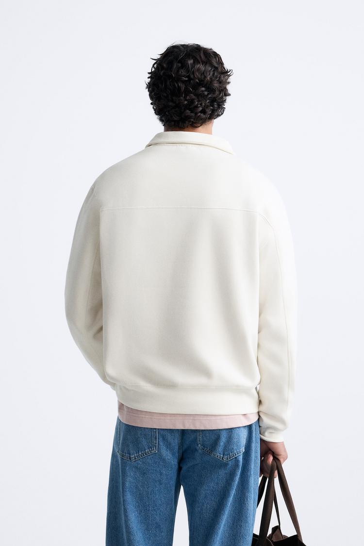 ZIP-COLLAR SWEATSHIRT