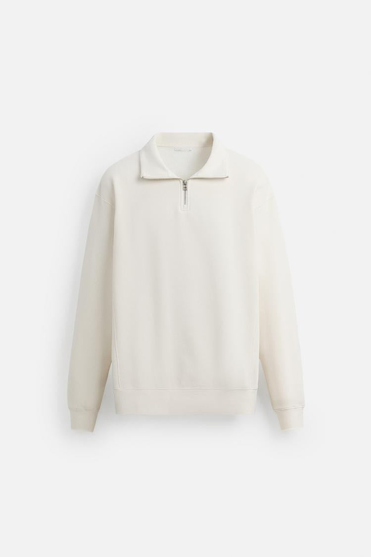 ZIP-COLLAR SWEATSHIRT