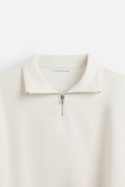 ZIP-COLLAR SWEATSHIRT