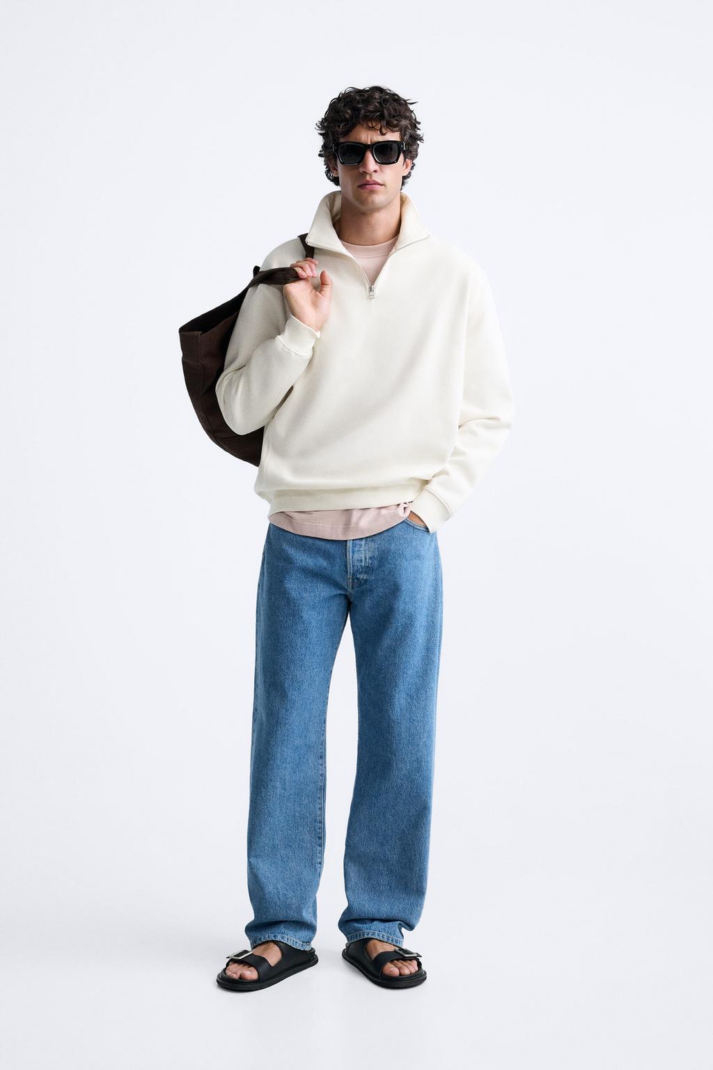 ZIP-COLLAR SWEATSHIRT