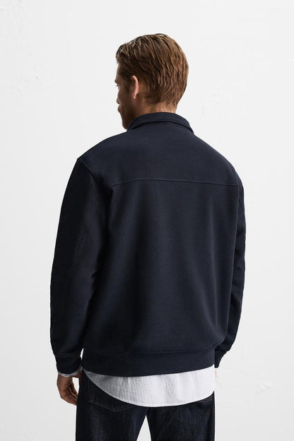 ZIP-COLLAR SWEATSHIRT