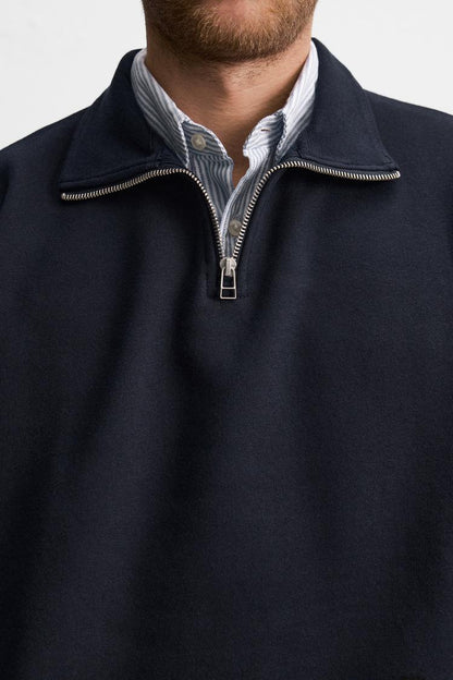 ZIP-COLLAR SWEATSHIRT