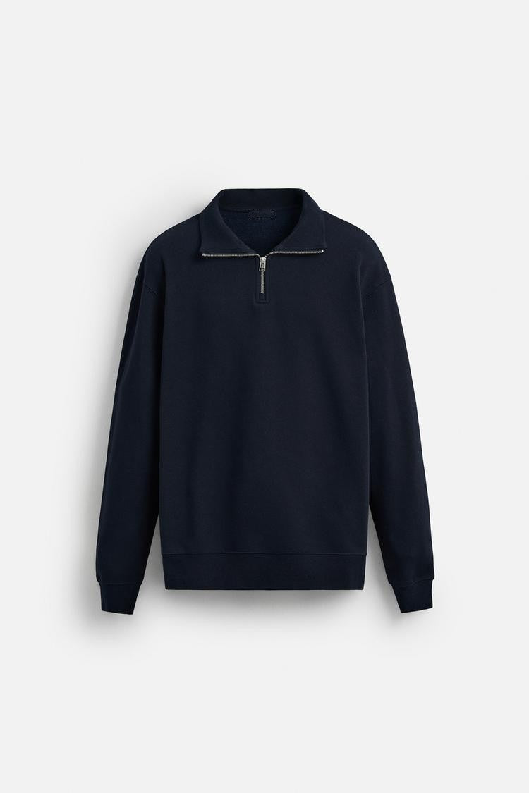 ZIP-COLLAR SWEATSHIRT