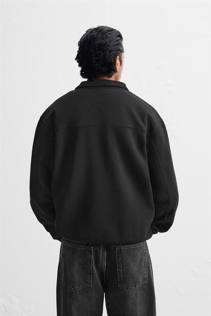 ZIP-COLLAR SWEATSHIRT