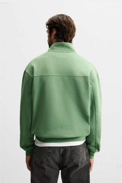 ZIP-COLLAR SWEATSHIRT