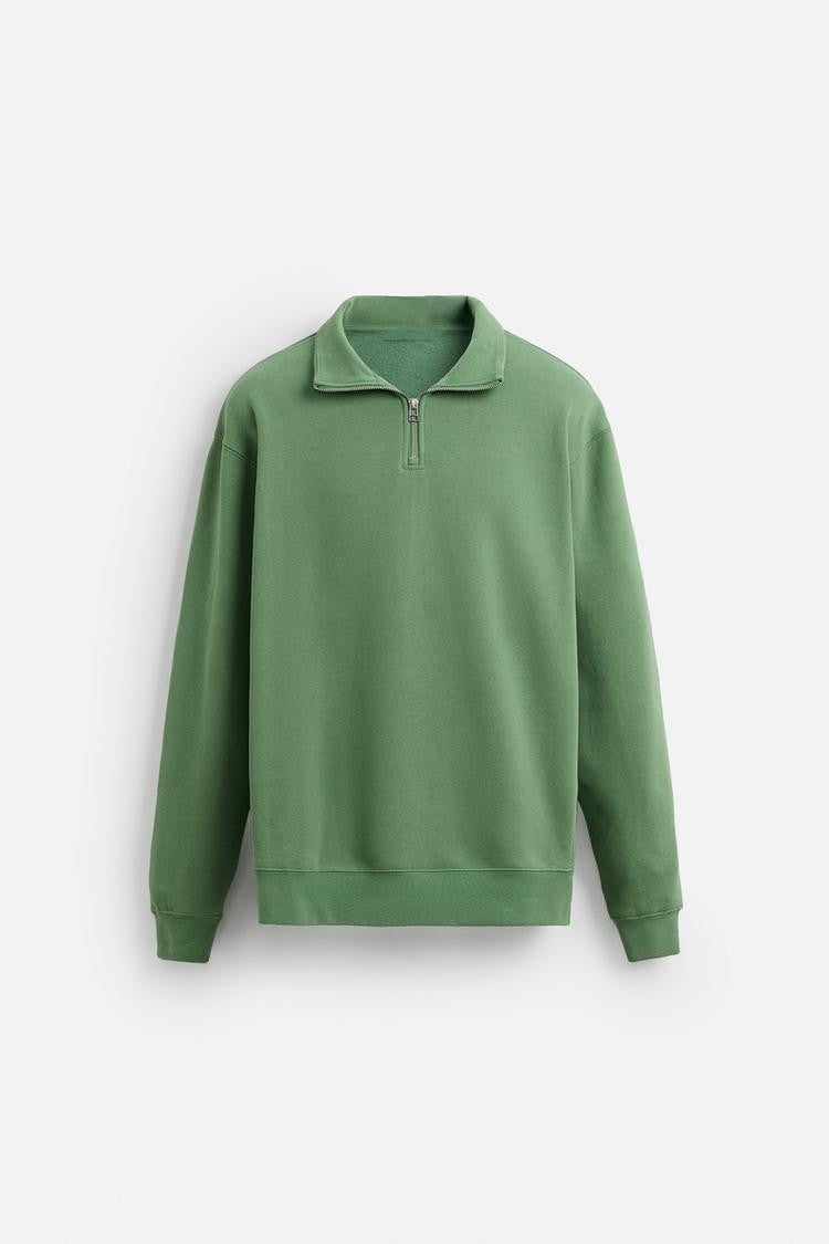 ZIP-COLLAR SWEATSHIRT