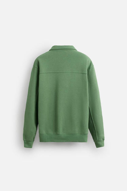 ZIP-COLLAR SWEATSHIRT