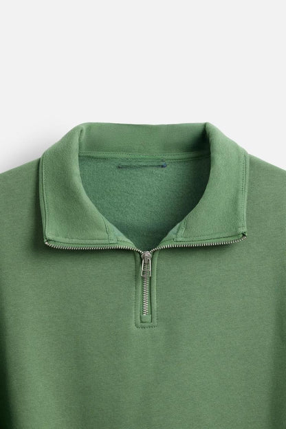 ZIP-COLLAR SWEATSHIRT