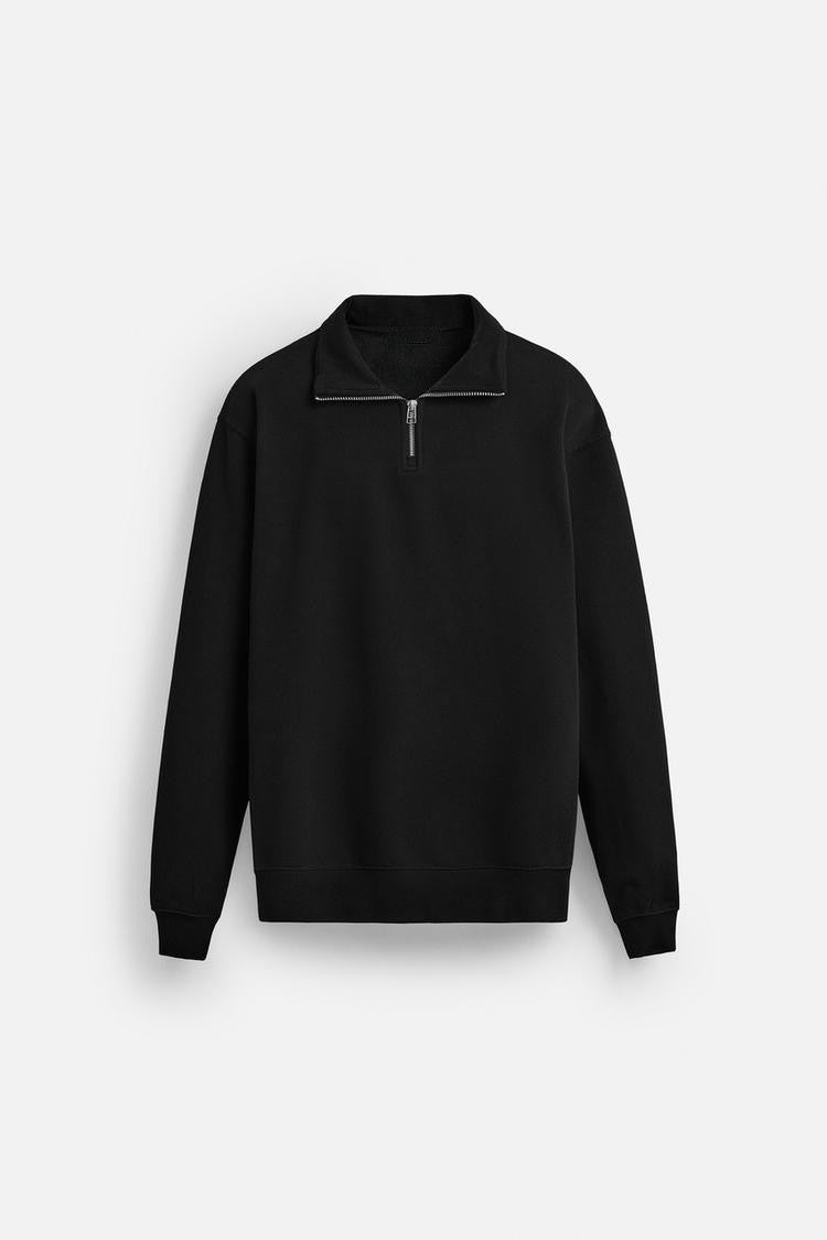 ZIP-COLLAR SWEATSHIRT