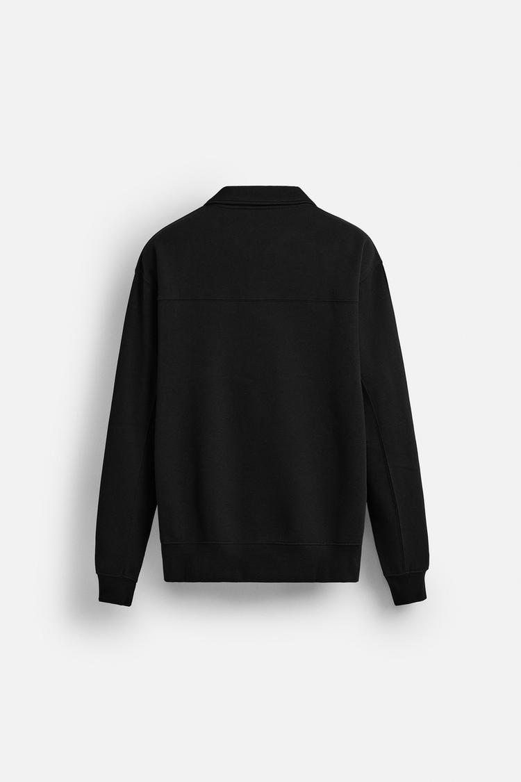 ZIP-COLLAR SWEATSHIRT